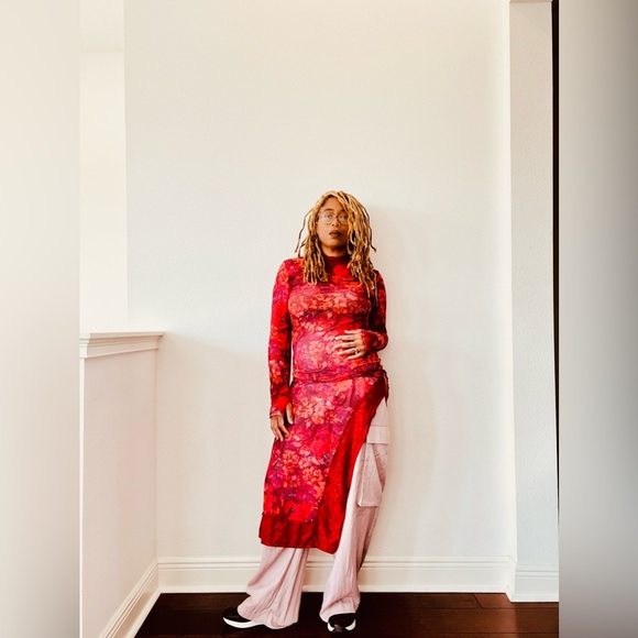 Free People Dresses & Skirts - FREE PEOPLE RED High Expectations Maxi Slip